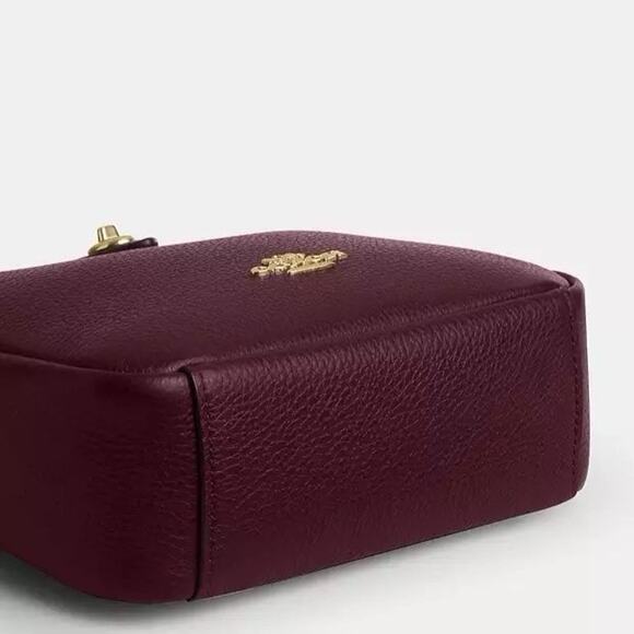 NWT COACH Hadley Mini Crossbody Bag CAL60 Dark Wine Leather Shoulder Bag - Picture 11 of 14